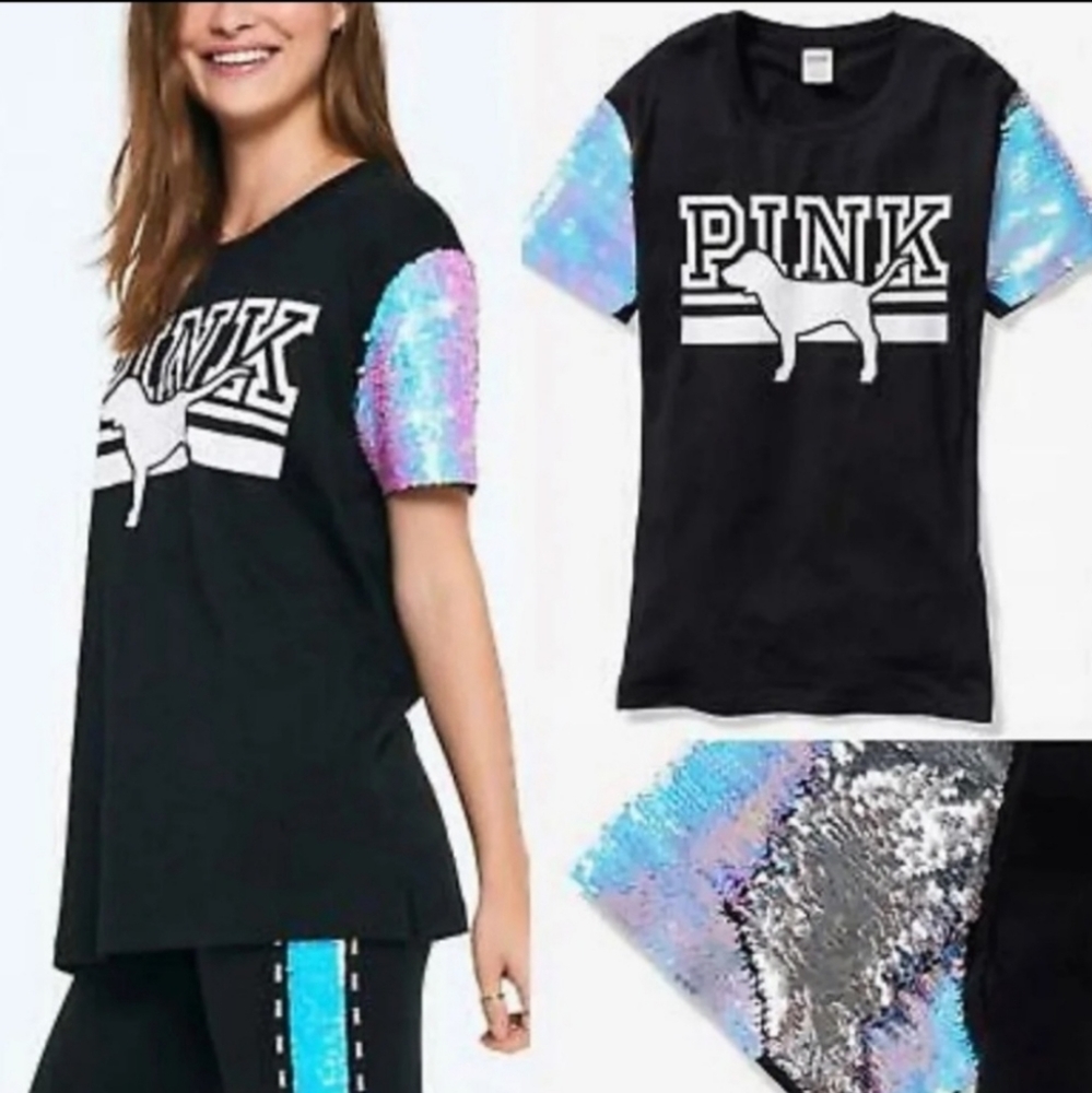 PINK Victoria’s Secret MERMAID SEQUIN SET- Size Large